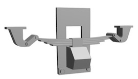 Corris clover leaf wagon axle box