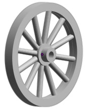 Large thick rim cartwheel